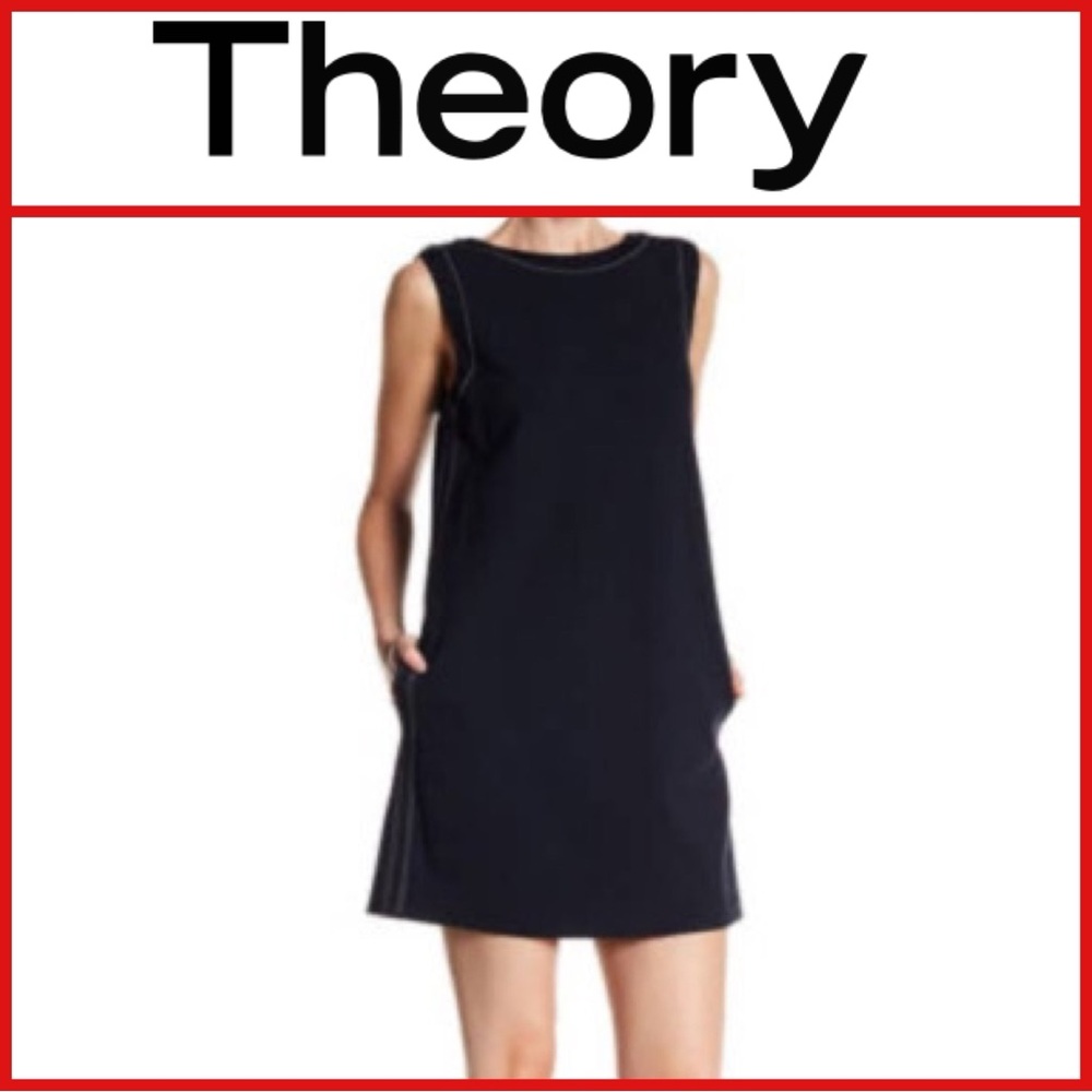 Theory Linen Sleeveless Shift Dress